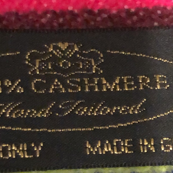 Luxurious 100% Cashmere Scarf  Hand Tailored in Germany Y2K - Picture 8 of 11